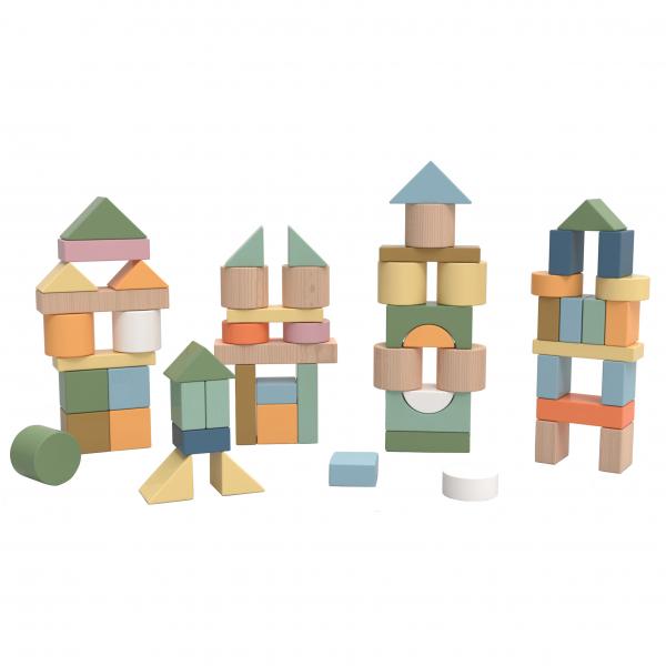 60pcs Wooden Blocks