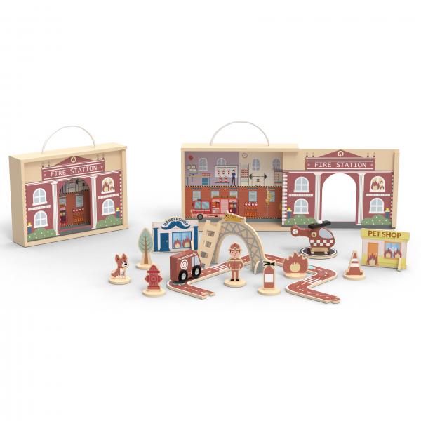 Wooden Fire Play Set