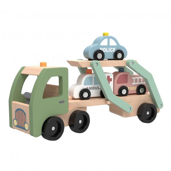 Wooden Truck with cars